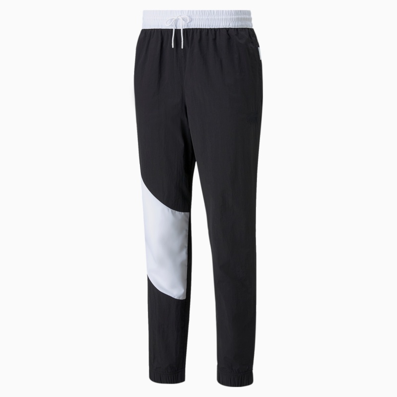 Pantalon Puma Clyde Basketball Negros Blancos | 35708QXPJ