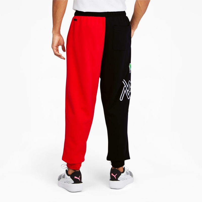 Pantalon Puma Combine Basketball Negros Rojos | 38721NOLB