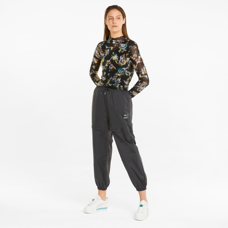 Pantalon Puma Crystal Galaxy Woven Negros | 28196HDIT