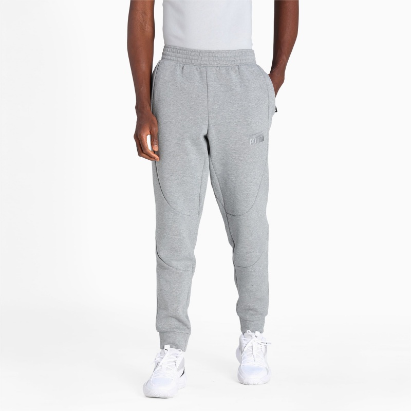 Pantalon Puma Dime Basketball Medium Gray Heather / Medium Gray Heather | 07352EXRM