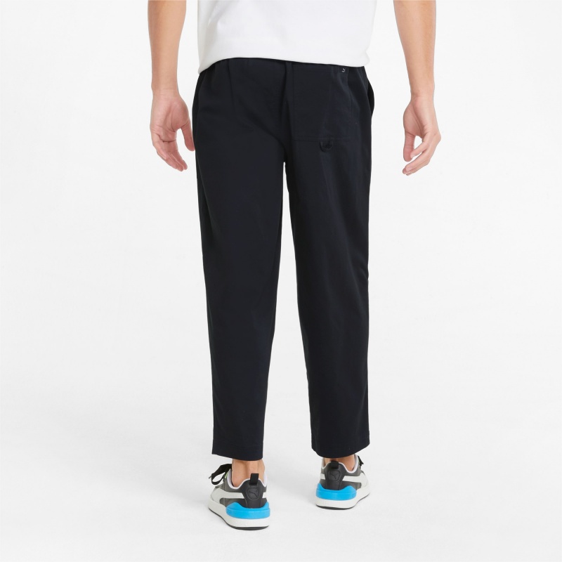 Pantalon Puma Downtown Twill Tapered Negros | 60194RZNQ