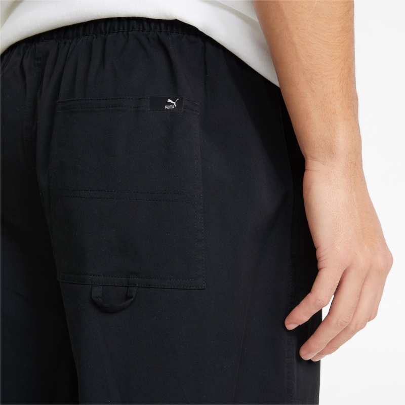 Pantalon Puma Downtown Twill Tapered Negros | 60194RZNQ
