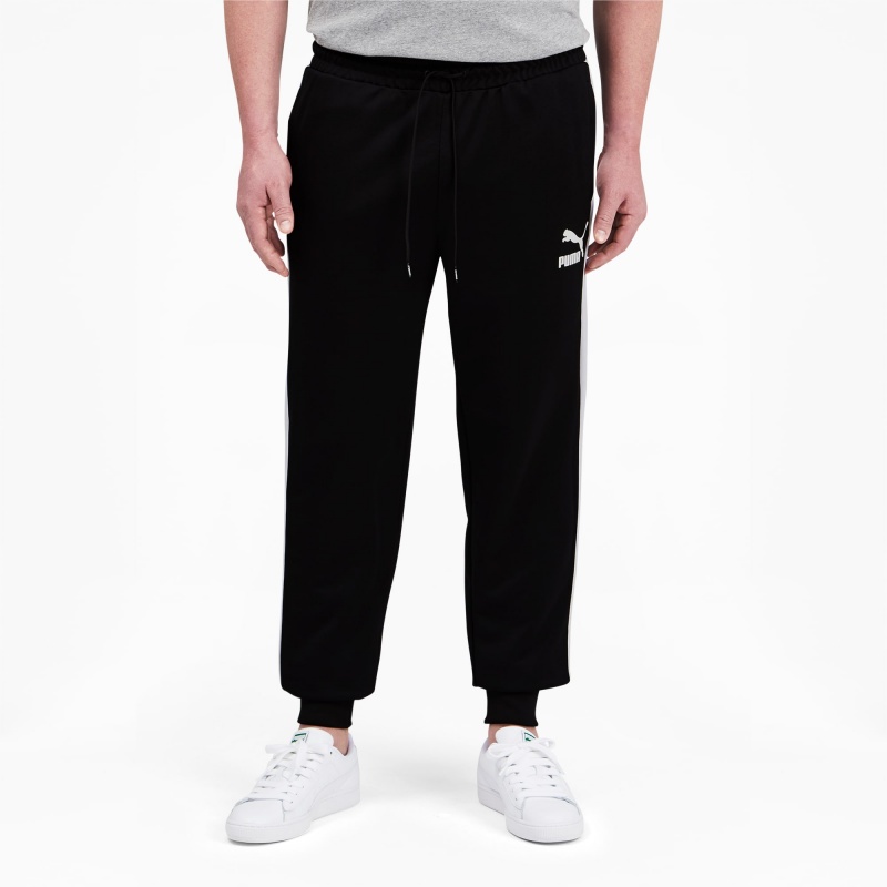 Pantalon Puma Iconic T7 Pista BT Negros Blancos | 69105VOYN