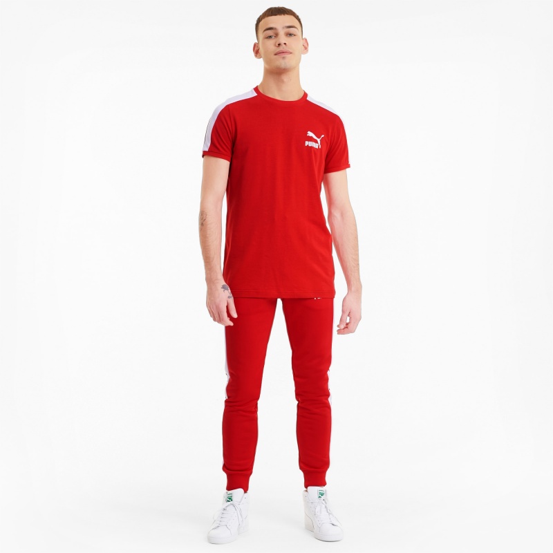 Pantalon Puma Iconic T7 Pista Rojos | 34198HUMV