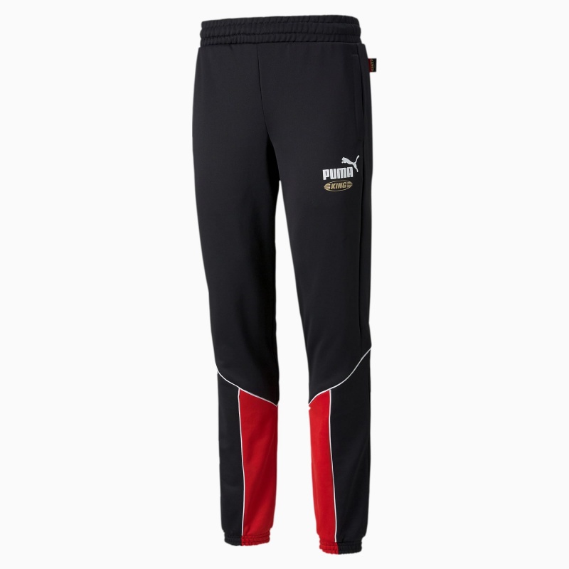 Pantalon Puma King Pista Negros Rojos | 74923ORWH