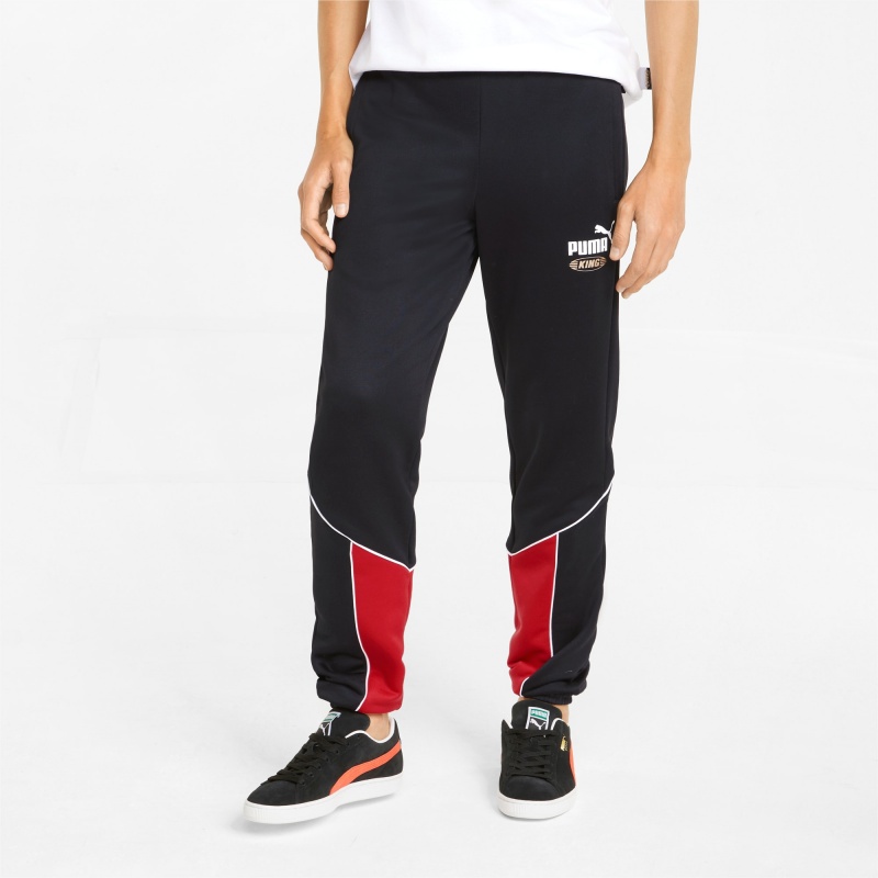 Pantalon Puma King Pista Negros Rojos | 74923ORWH