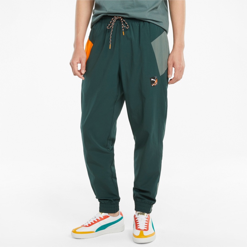 Pantalon Puma PUMA International Winterized Woven Verdes | 38760UBVX