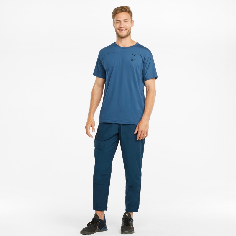 Pantalon Puma PUMA x FIRST MILE Woven Entrenamiento Azules | 08196UAMJ