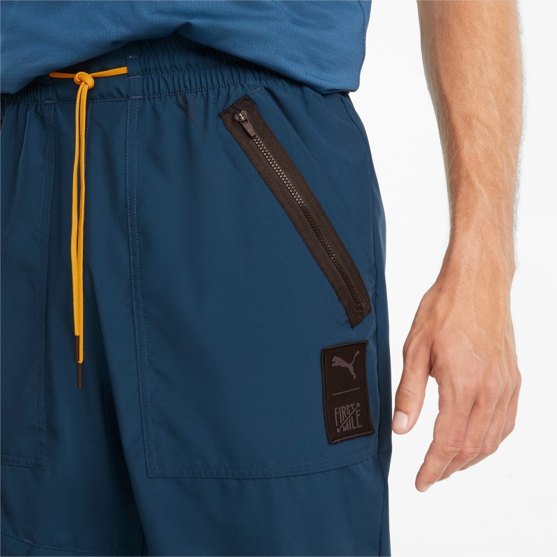 Pantalon Puma PUMA x FIRST MILE Woven Entrenamiento Azules | 08196UAMJ