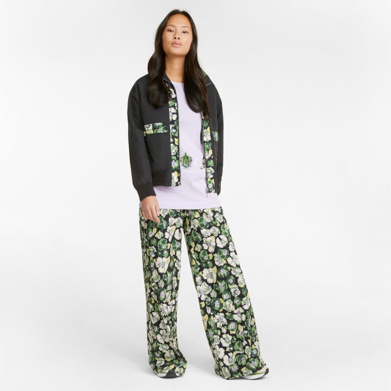 Pantalon Puma PUMA x LIBERTY Anchos Leg Negros Flores | 83017RKTF