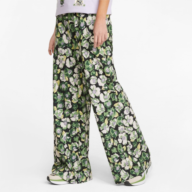 Pantalon Puma PUMA x LIBERTY Anchos Leg Negros Flores | 83017RKTF