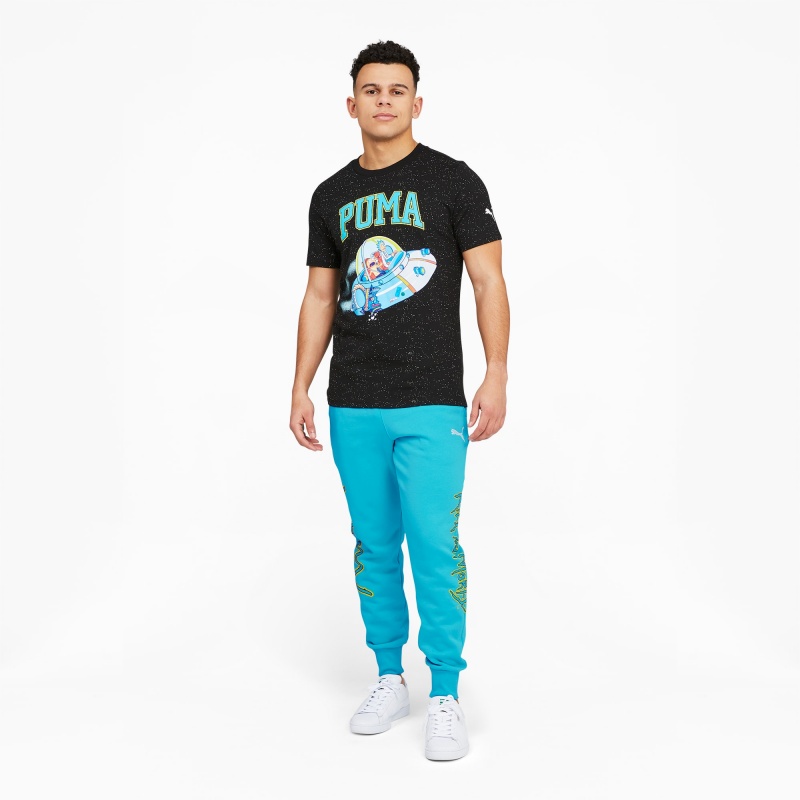 Pantalon Puma PUMA x RICK AND MORTY Basketball Azules | 96784XQYZ