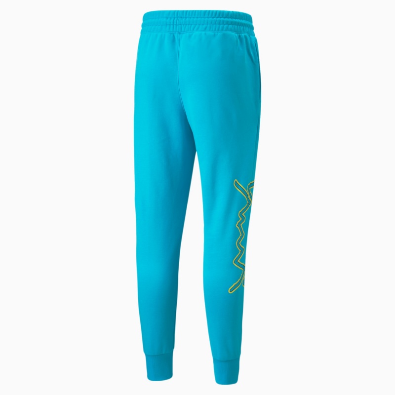 Pantalon Puma PUMA x RICK AND MORTY Basketball Azules | 96784XQYZ