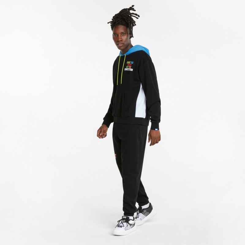 Pantalon Puma Playbook Basketball Negros | 59741KFBU