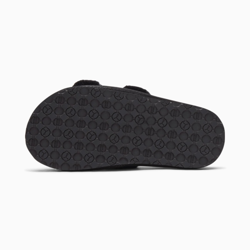 Pantuflas Puma Fluff Little Negros Blancos | 97028JHMX