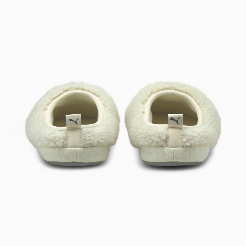 Pantuflas Puma Scuff Sherpa Blancos Negros | 78562VGPD