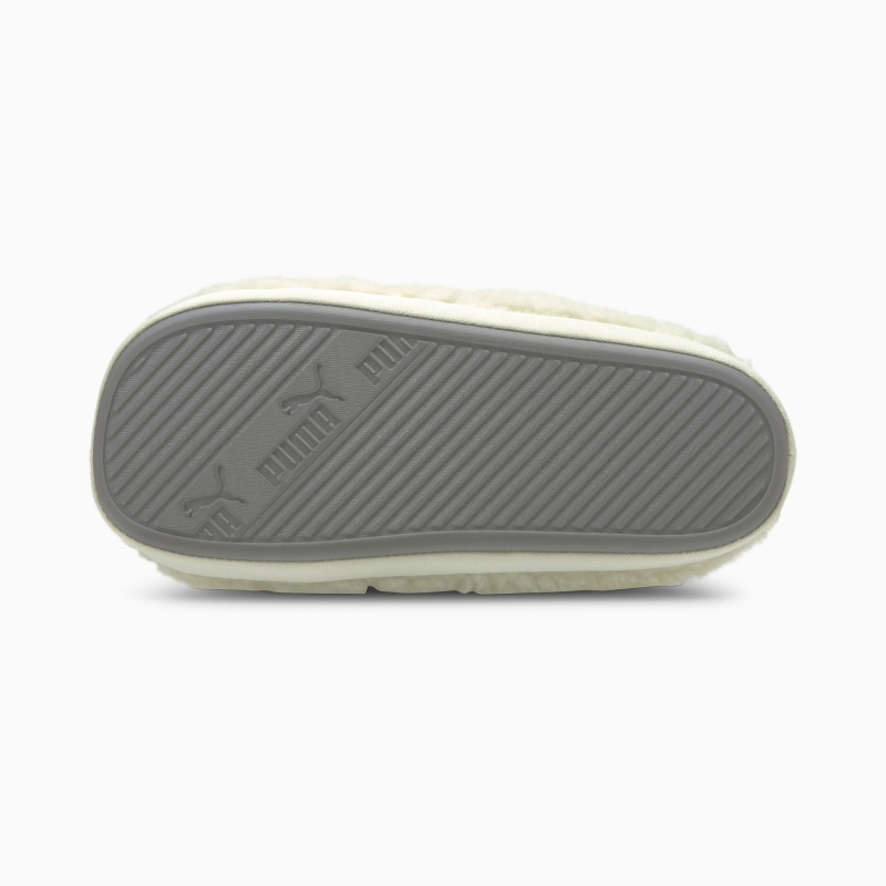 Pantuflas Puma Scuff Sherpa Blancos Negros | 78562VGPD