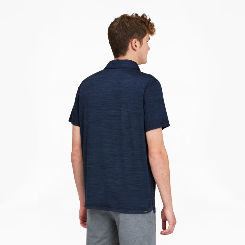 Polo Puma CLOUDSPUN GRYLBL Golf Polo Azul Marino | 82179HLQT