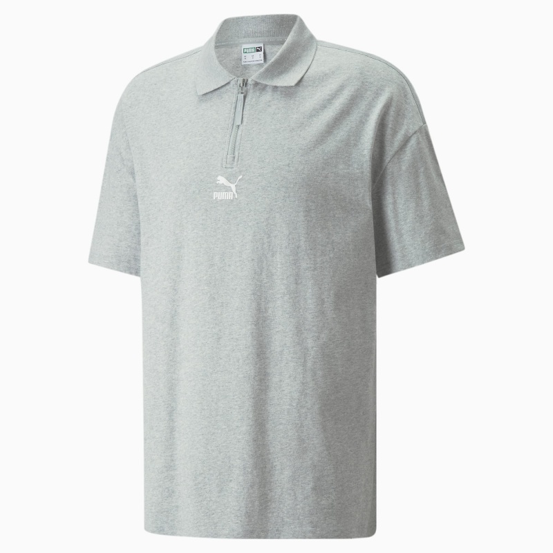 Polo Puma Classics Boxy Zip Azules | 89610OAZE