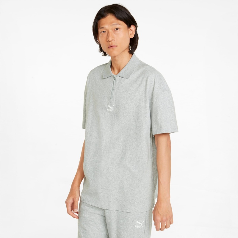 Polo Puma Classics Boxy Zip Azules | 89610OAZE