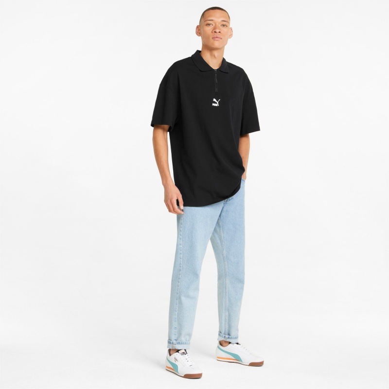 Polo Puma Classics Boxy Zip Negros | 85076BMQP