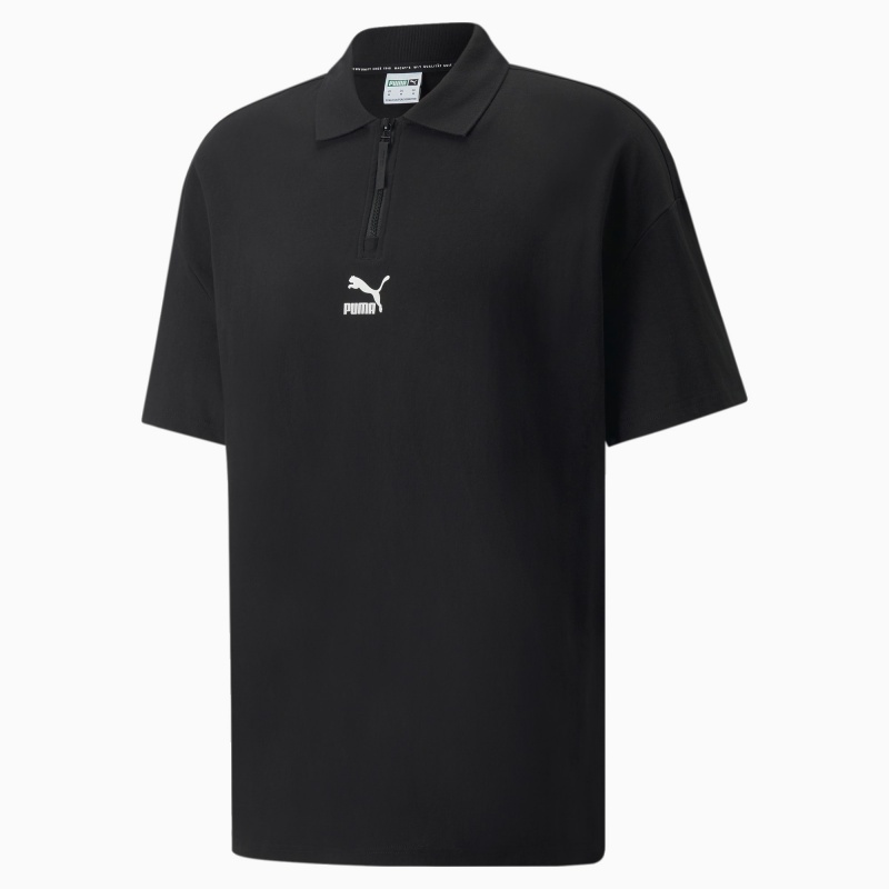 Polo Puma Classics Boxy Zip Negros | 85076BMQP