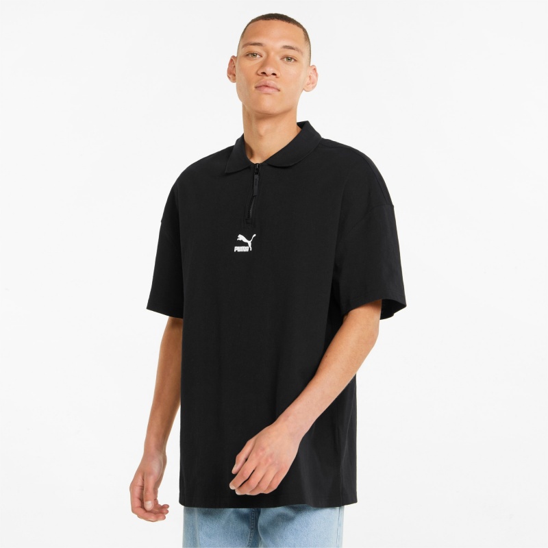 Polo Puma Classics Boxy Zip Negros | 85076BMQP