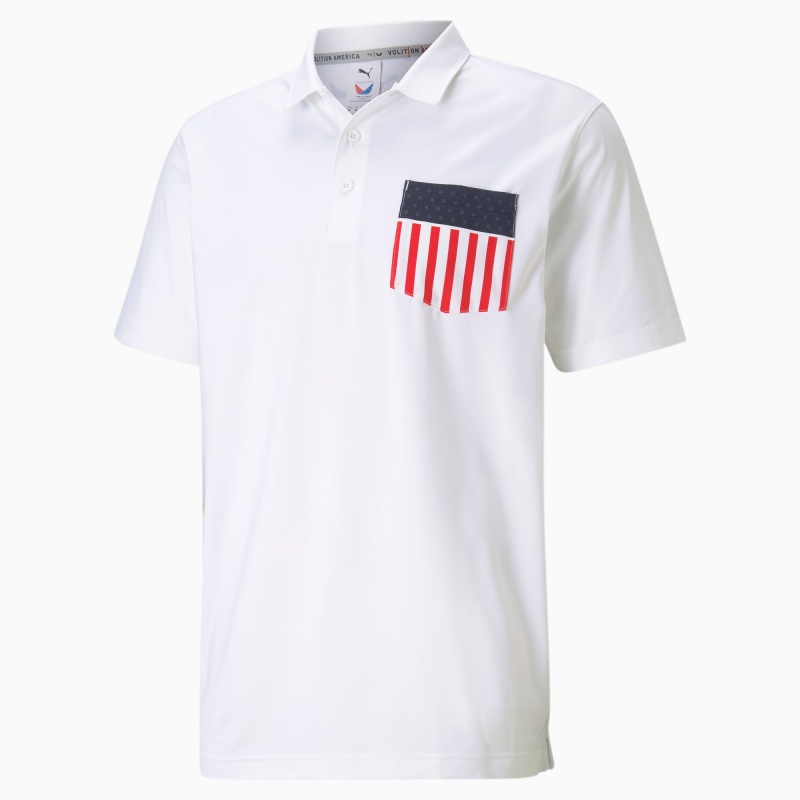 Polo Puma MATTR Betsy Pocket Golf Blancos | 15360PENJ