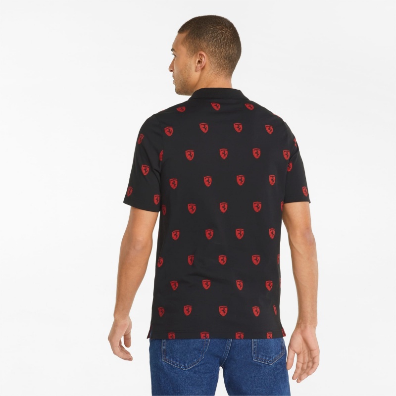 Polo Puma Scuderia Ferrari Race Printed Motorsport Negros | 16795ADYF