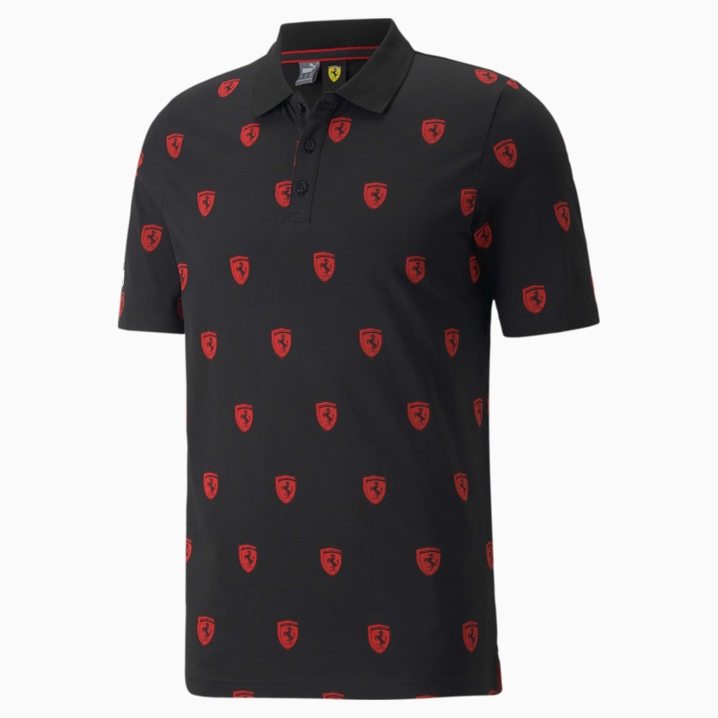 Polo Puma Scuderia Ferrari Race Printed Motorsport Negros | 16795ADYF