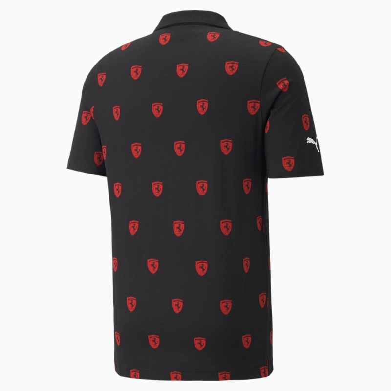 Polo Puma Scuderia Ferrari Race Printed Motorsport Negros | 16795ADYF