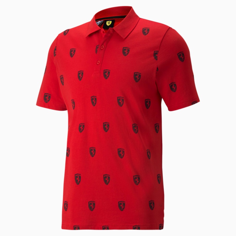 Polo Puma Scuderia Ferrari Race Printed Motorsport Rosso Corsa | 26315JBAH