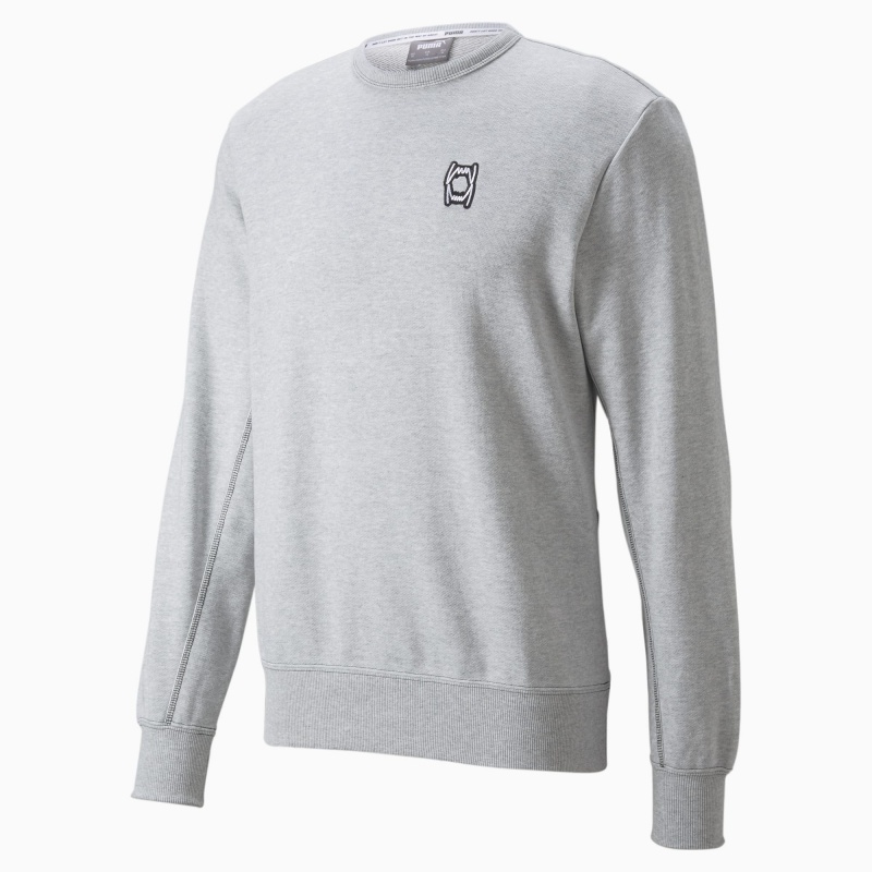 Pullover Puma Pivot Crew EMB Basketball Azules | 89735SYLU