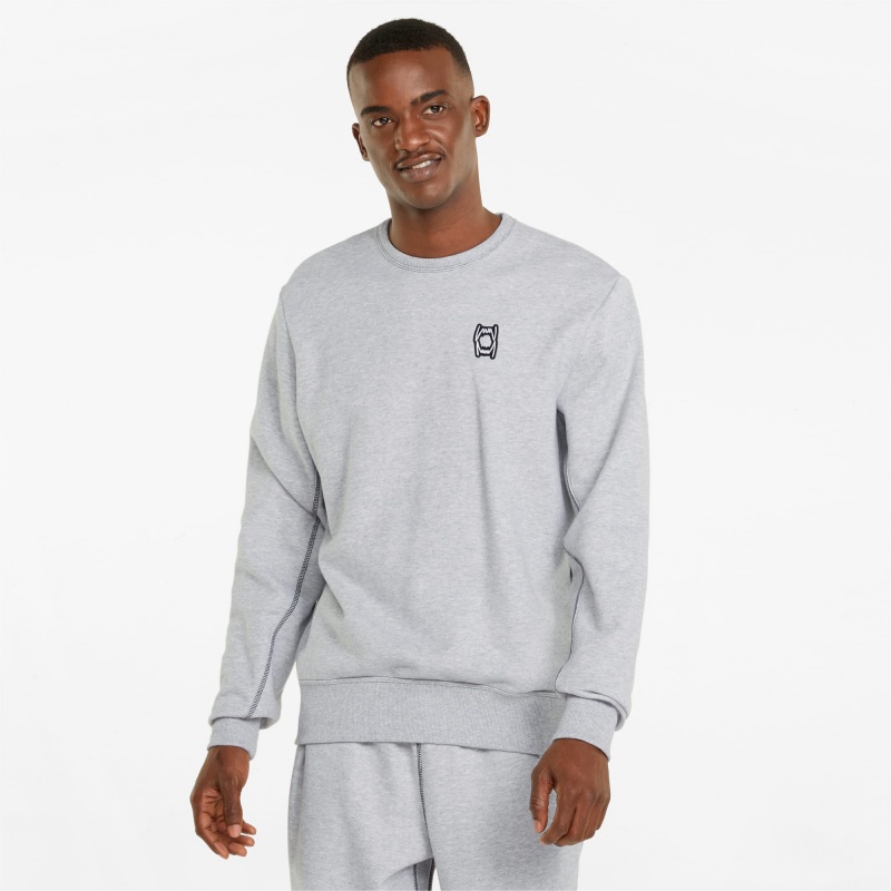 Pullover Puma Pivot Crew EMB Basketball Azules | 89735SYLU