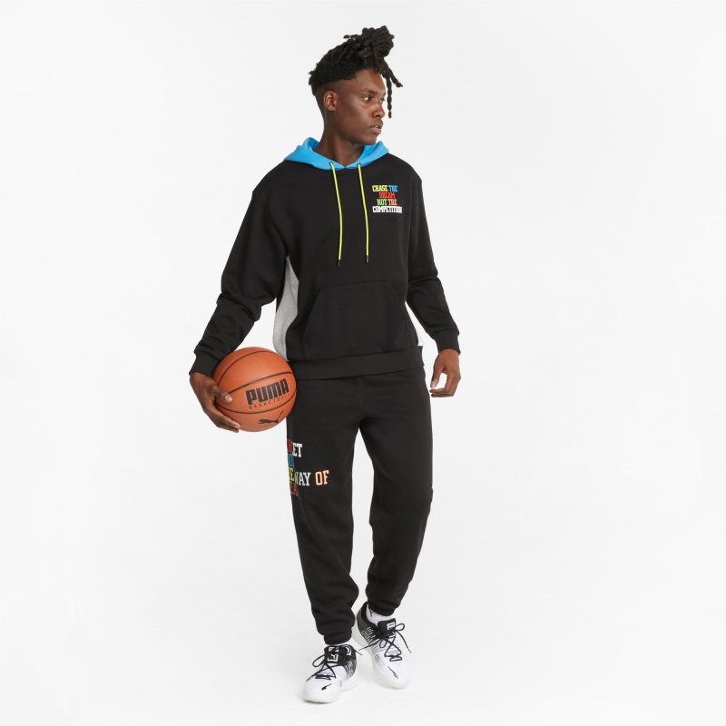 Pullover Puma Playbook Basketball Negros | 43582ZJXD