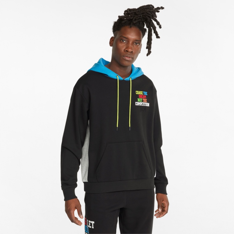 Pullover Puma Playbook Basketball Negros | 43582ZJXD