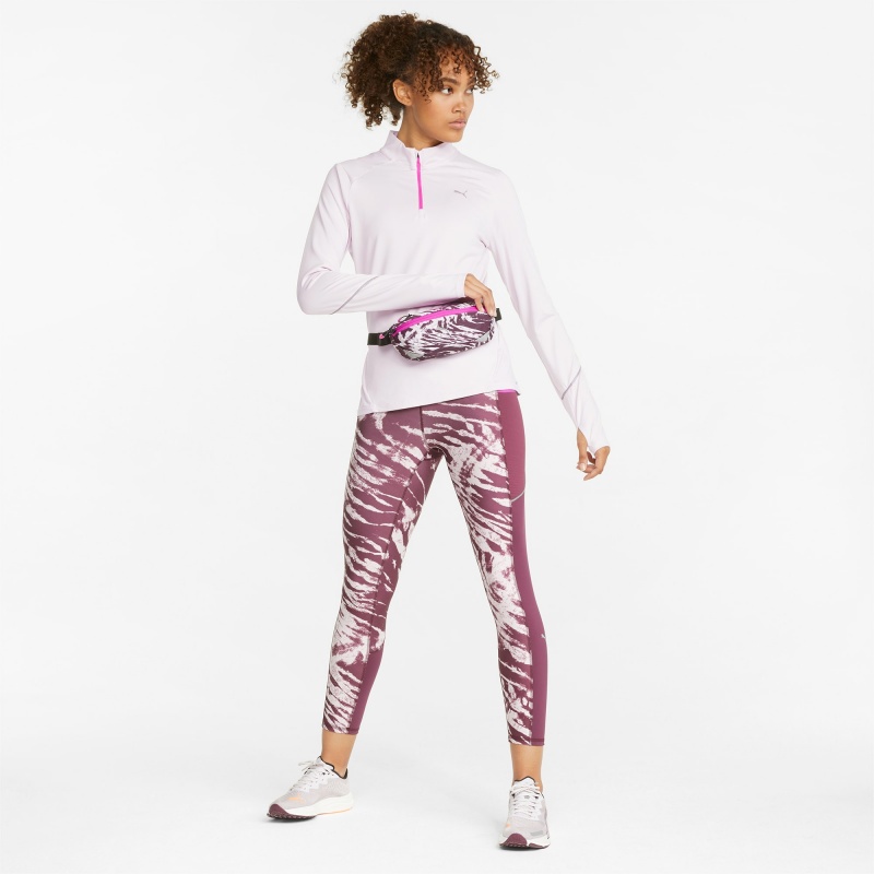Running Top Puma 5K Knit Half-Zip Lavanda | 61805NKQB