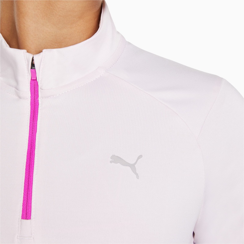 Running Top Puma 5K Knit Half-Zip Lavanda | 61805NKQB