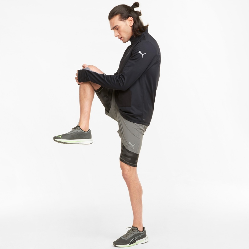 Running Top Puma COOLADAPT Half-Zip Negros | 10458NQYX