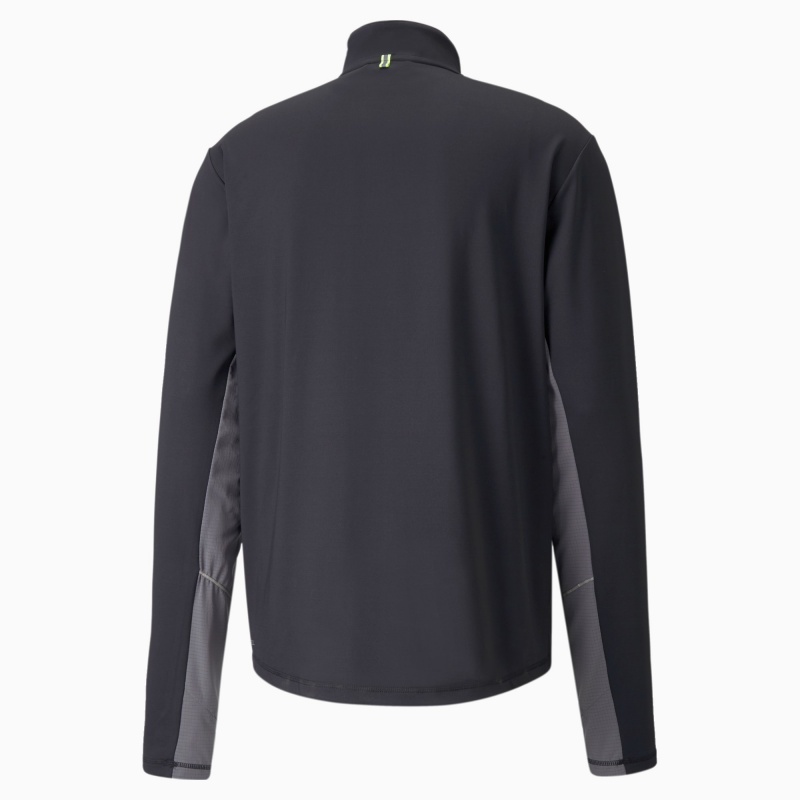 Running Top Puma COOLADAPT Half-Zip Negros | 10458NQYX
