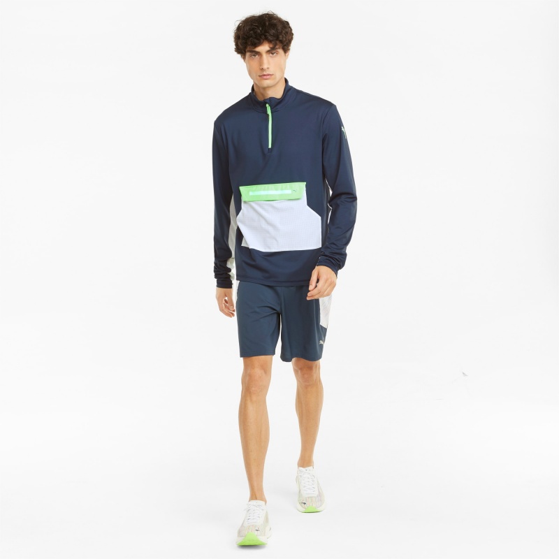 Running Top Puma COOLADAPT Half-Zip Verdes | 12837EBGW
