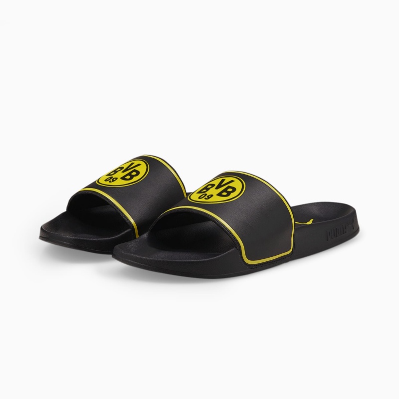 Sandalias Puma BVB Leadcat 2.0 Negros Amarillos | 38964DWYE