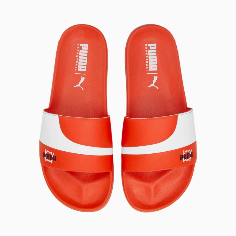 Sandalias Puma Leadcat 2.0 Basketball Formstrip Blancos Negros | 10874BWUH