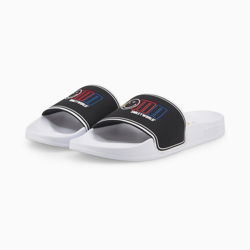 Sandalias Puma PUMA x SMILEYWORLD Leadcat 2.0 JR Blancos Negros Rojos Azul Rey Azules | 37589PCOU