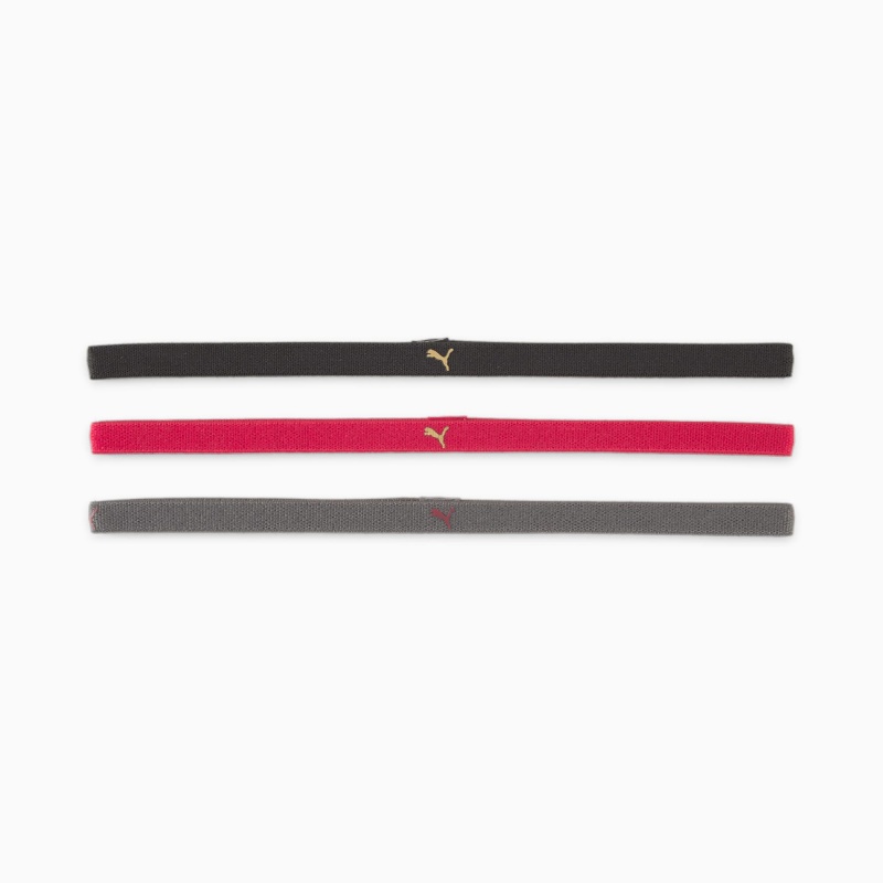 Set Puma Entrenamiento Sportband 3-Piece Set Negros Rojos | 36057WQDP