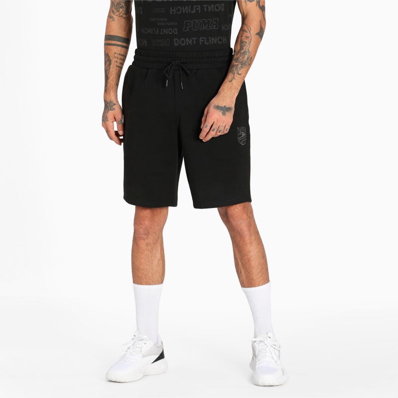 Short Puma Booster Basketball Negros | 87452EAZV