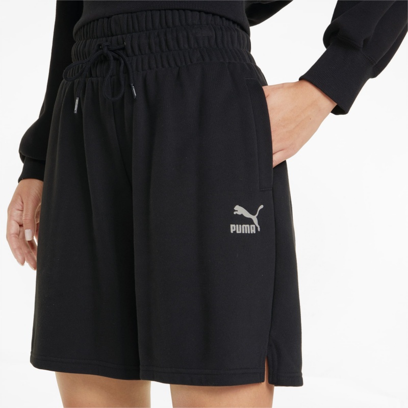 Short Puma Classics High-Cintura Negros | 59283OTKF