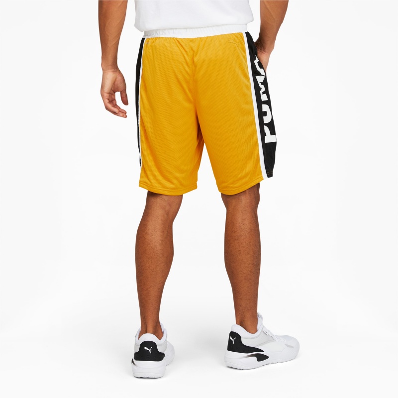 Short Puma Curl Basketball Amarillos | 80364OLGE
