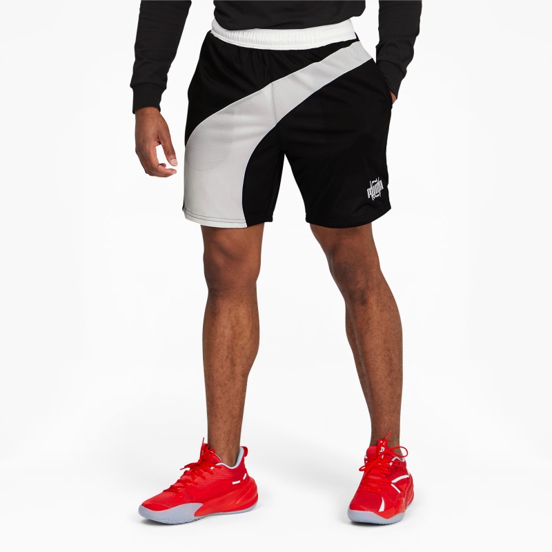 Short Puma Flare Basketball Negros | 83149ROFK