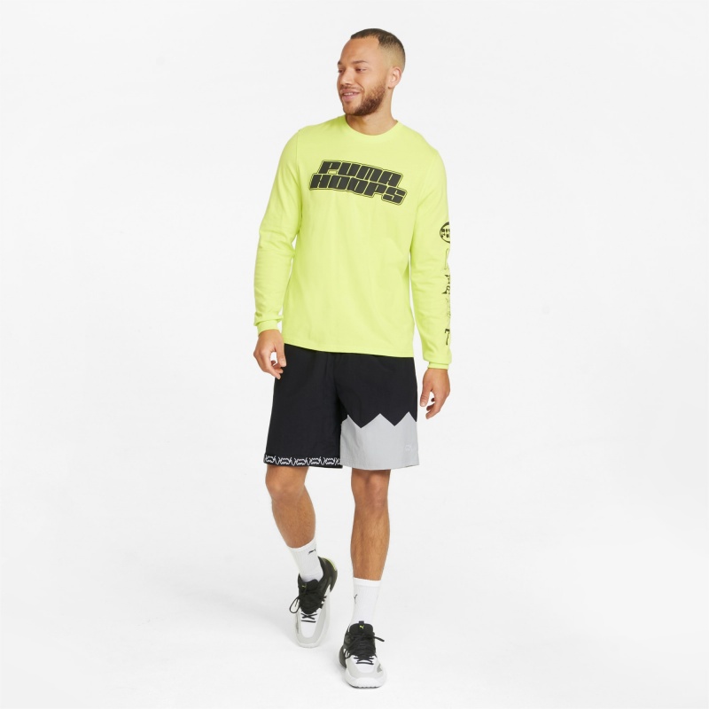 Short Puma Jaws Woven Basketball Negros | 41298VBWF